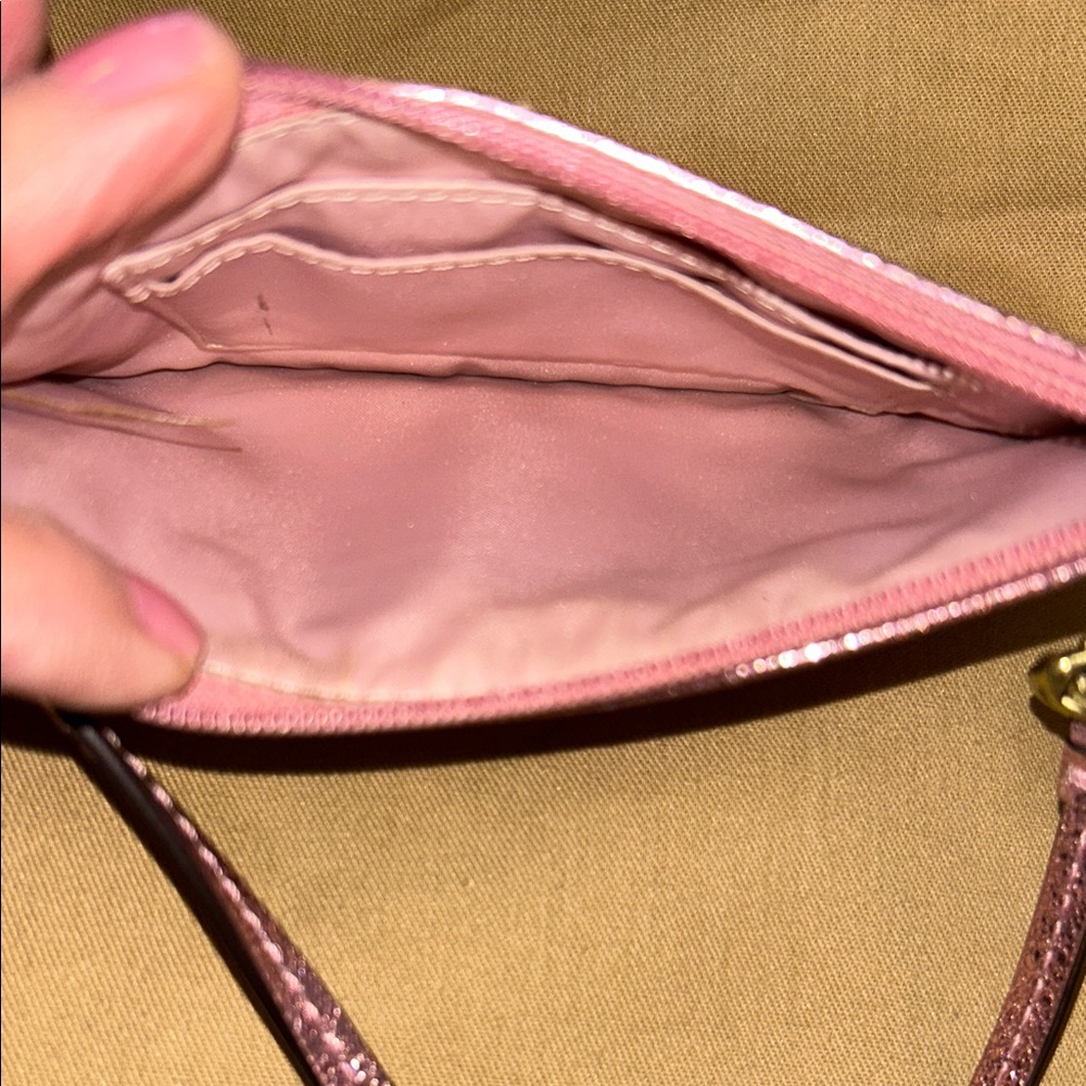 Coach Glittery Pink Wristlet - Picture 8 of 11